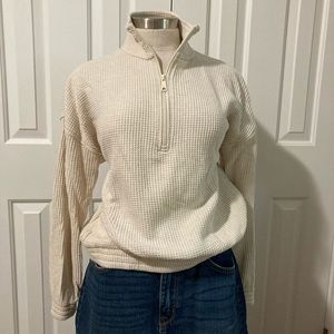 Aerie waffle quarter zip